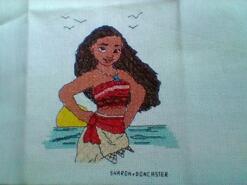Cross stitch square for Sofia's quilt