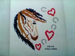Cross stitch square for Olivia's quilt