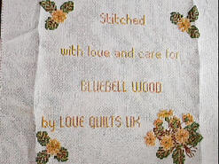 Cross stitch square for Primrose Quilt's quilt