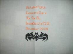 Cross stitch square for Joe B's quilt