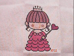 Cross stitch square for Gracie-Louise's quilt