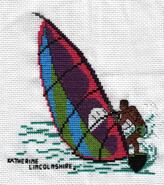 Cross stitch square for John D's quilt