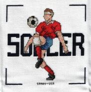 Cross stitch square for John D's quilt