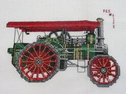 Cross stitch square for Armani M's quilt