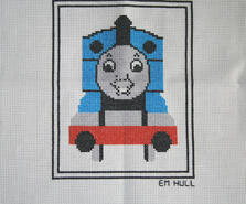 Cross stitch square for Armani M's quilt