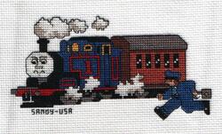 Cross stitch square for Armani M's quilt