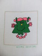 Cross stitch square for Poppy H's quilt