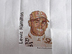 Cross stitch square for Evan M's quilt