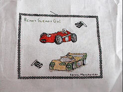 Cross stitch square for Sam F's quilt