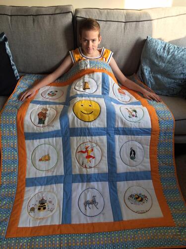 Photo of Andrew Cs quilt