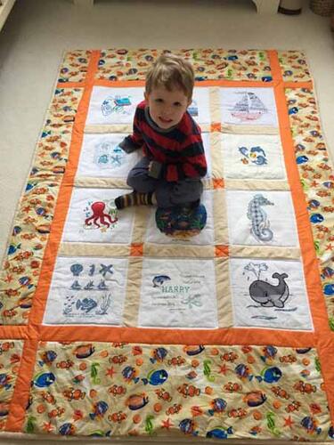 Photo of Harry Hs quilt