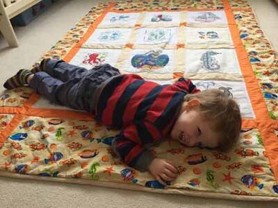 Photo of Harry Hs quilt
