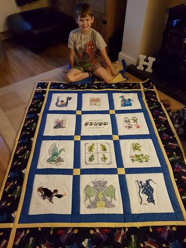 Photo of Ethan Ts quilt