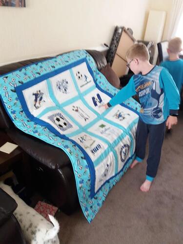 Photo of Matthew Fs quilt