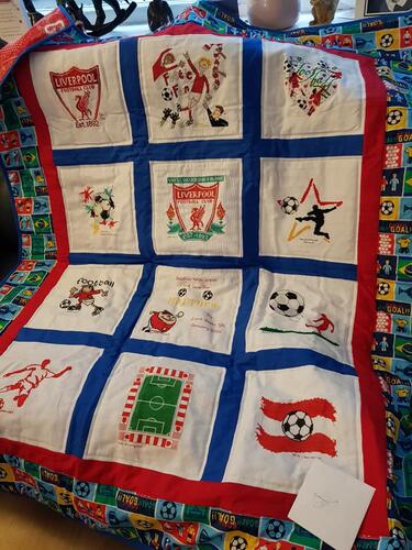 Photo of Matthew Bs quilt
