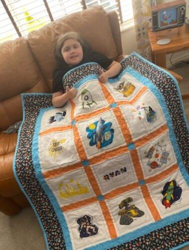 Photo of Ryan Gs quilt