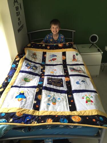 Photo of Andrew Hs quilt