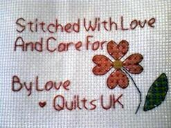 Cross stitch square for (*) (QUILTED) Flowers's quilt