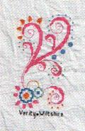 Cross stitch square for Evie D's quilt