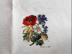 Cross stitch square for Evie D's quilt
