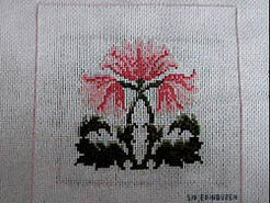 Cross stitch square for (*) (QUILTED) Flowers's quilt