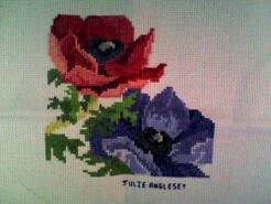 Cross stitch square for Evie D's quilt