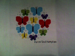 Cross stitch square for Jessica E's quilt