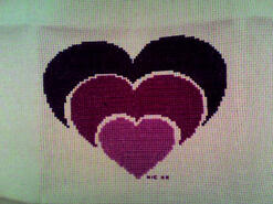 Cross stitch square for Molly-Blue's quilt