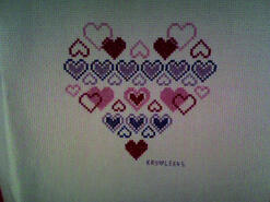Cross stitch square for Molly-Blue's quilt