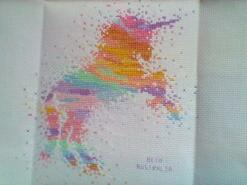 Cross stitch square for Sofia T's quilt