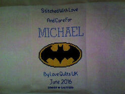 Cross stitch square for Michael L's quilt
