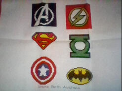 Cross stitch square for Alfie D's quilt