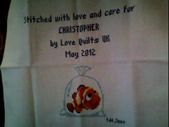 Cross stitch square for Christopher J's quilt