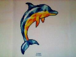 Cross stitch square for Teddie D's quilt