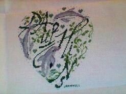 Cross stitch square for Teddie D's quilt