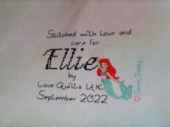 Cross stitch square for Ellie R's quilt