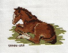 Cross stitch square for Anna-Mae's quilt
