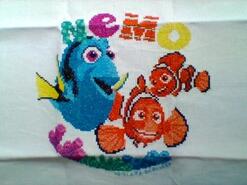Cross stitch square for Isaac M's quilt