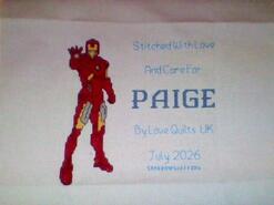 Cross stitch square for Paige W's quilt