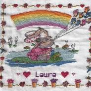Cross stitch square for Laura W's quilt