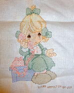Cross stitch square for Tilly Lucy's quilt